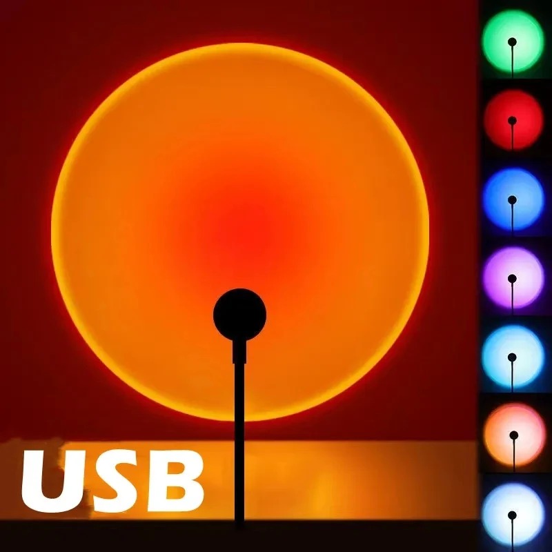 Sunset Lamp Projection - USB Sunset Projection Lamp Rainbow Atmosphere