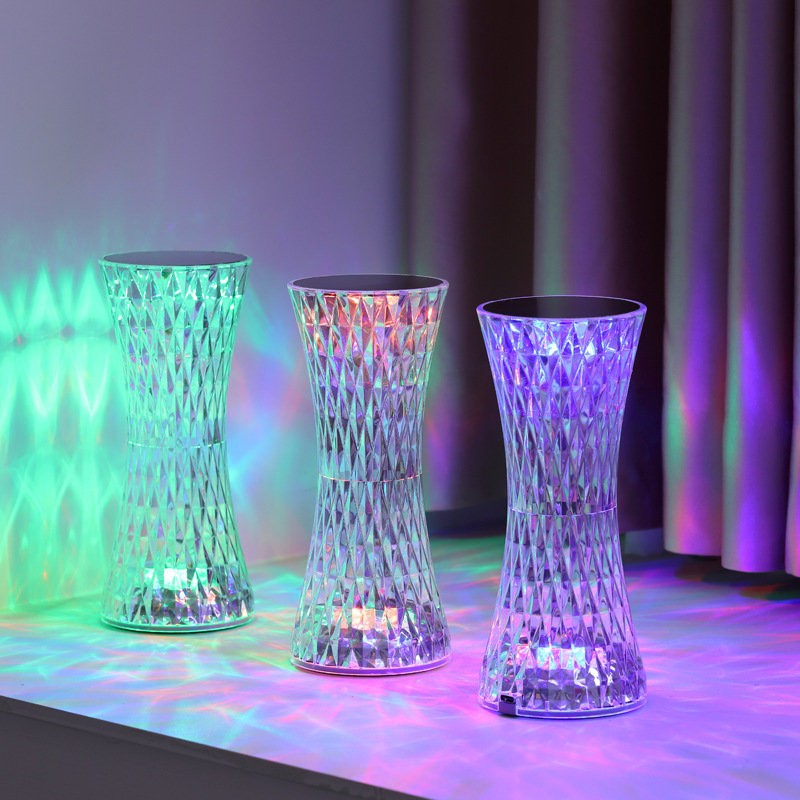 Decor Lighting & Decor Fires - Crystal Bedside Table Lamps Xmas Acrylic