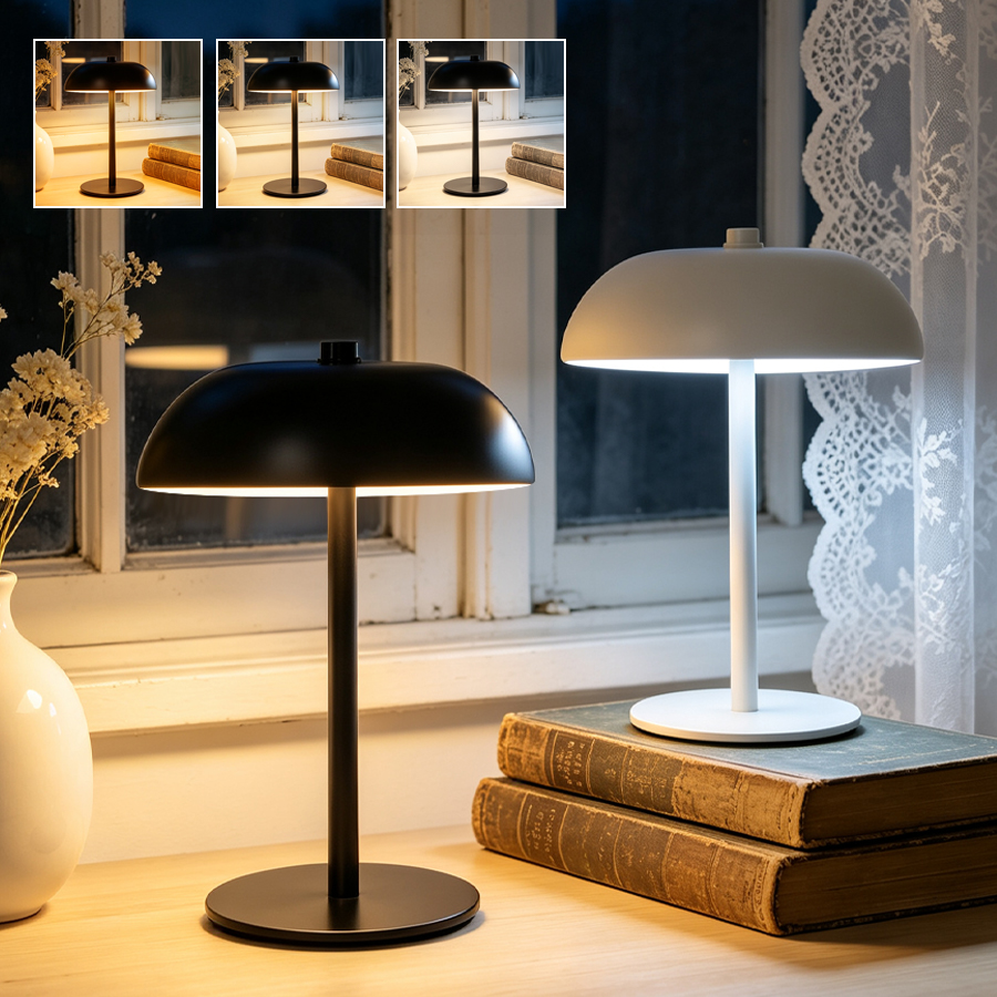 Mushroom Table Lamp - Cordless Mushroom Desk Lamp 3 Colors