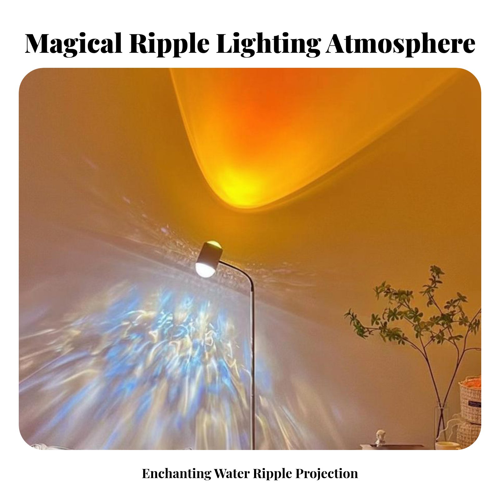 Sunset Lamp Projection - Sunset Water Ripple Floor Lamp, Modern