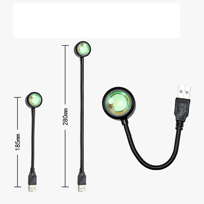 Sunset Lamp Projection - 1pc Sunset Projection Lamp USB Rotatable