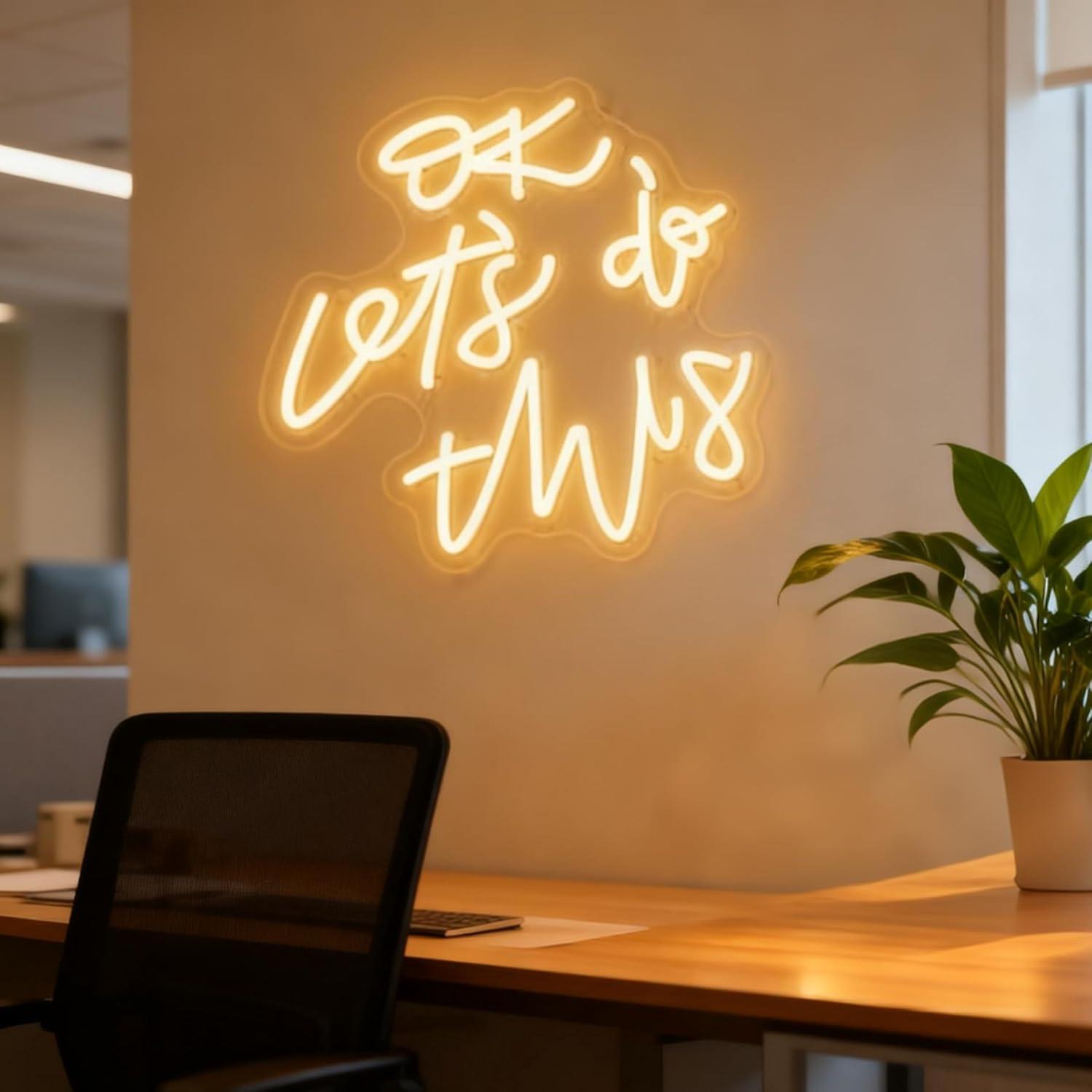Ok Lighting Decor - OK Let’s Do This Neon Sign