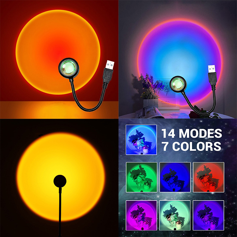Sunset Lamp Projection - ZK40 LED Sunset Lamp Nightlights USB