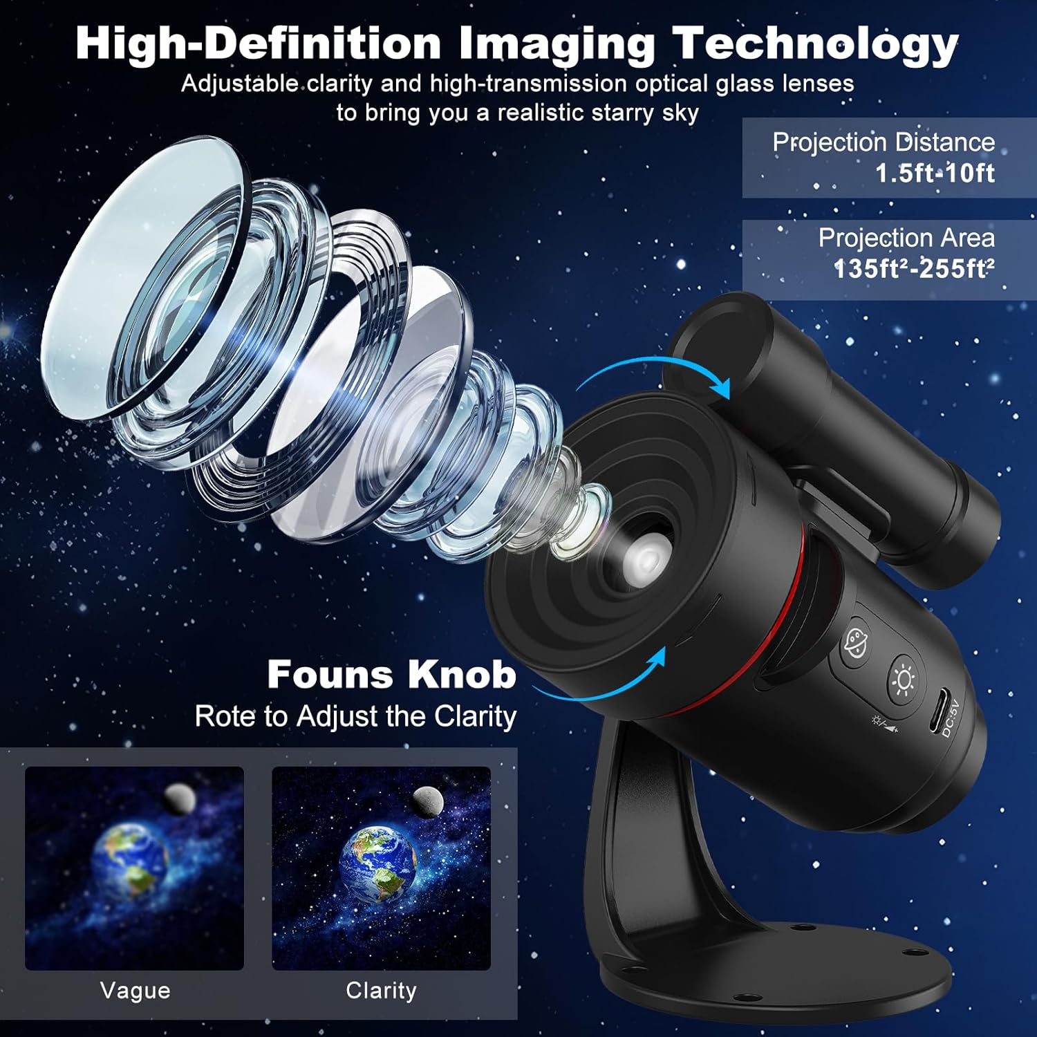 4K Galaxy Projector 6 IN1 Plan - огляд і ціна Ambient Lighting Decor For Room