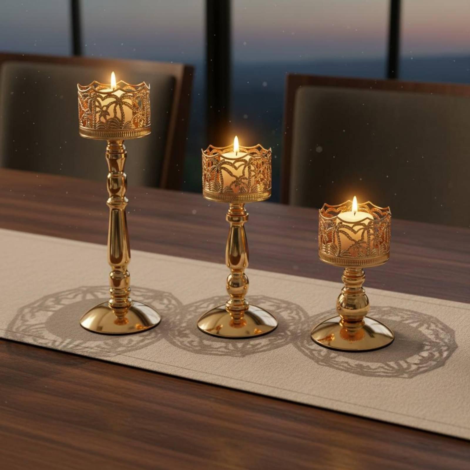 Iron Candlestick Elegant Metal - огляд і ціна Candle Holder Set