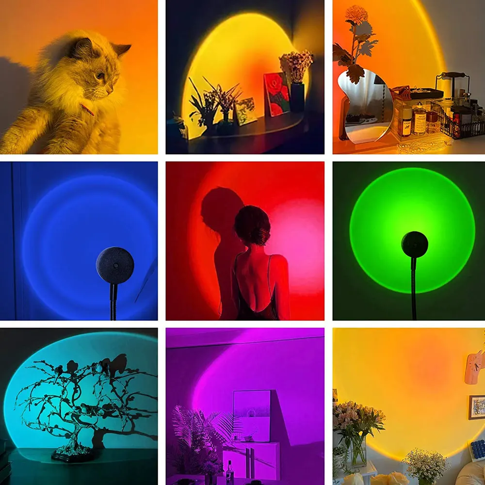 1Pc Sunset Light Rainbow Proje - огляд і ціна Sunset Lamp Projection