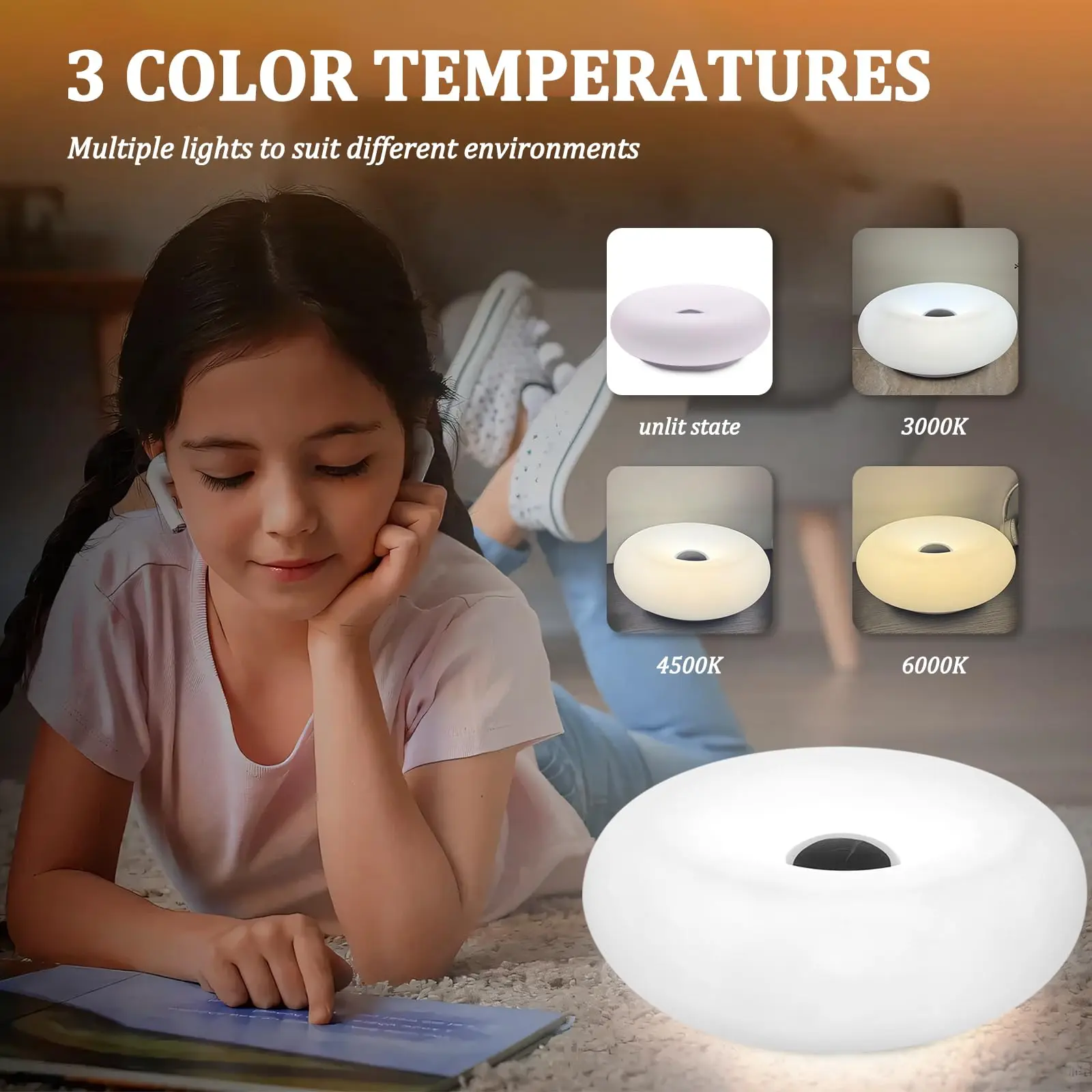 RGB Donut Lamp,Plug-in Bedside - огляд і ціна Ambient Lighting Decor For Room