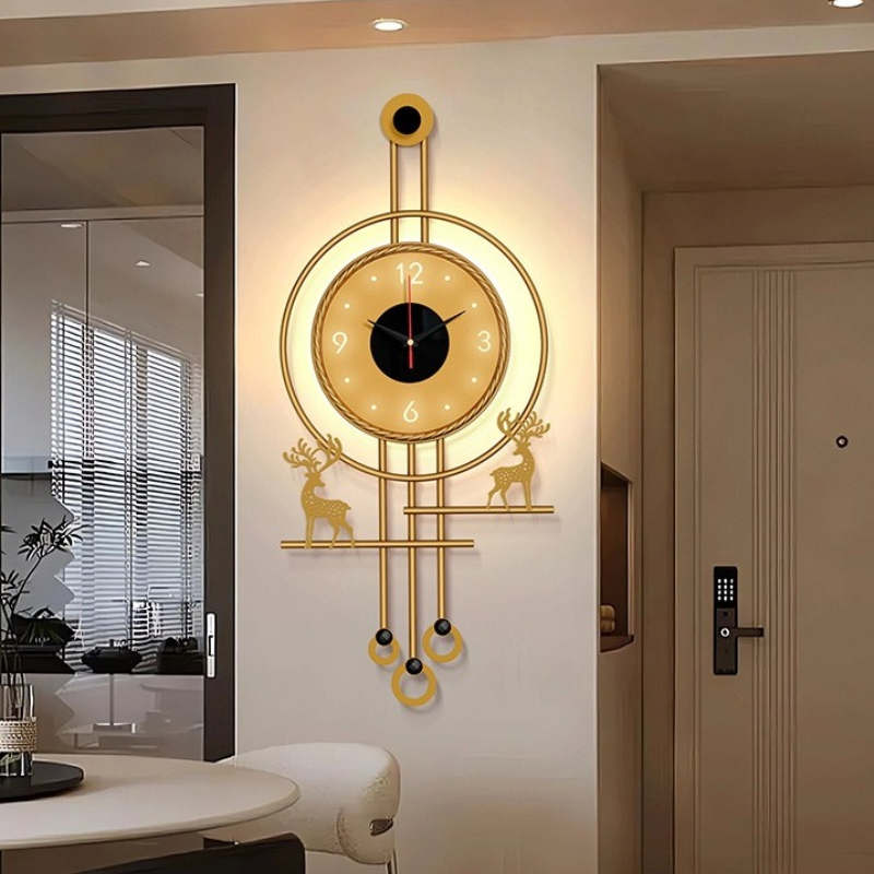 Modern TV Background Wall Mute - огляд і ціна Lighting Home Decor Wall Clocks