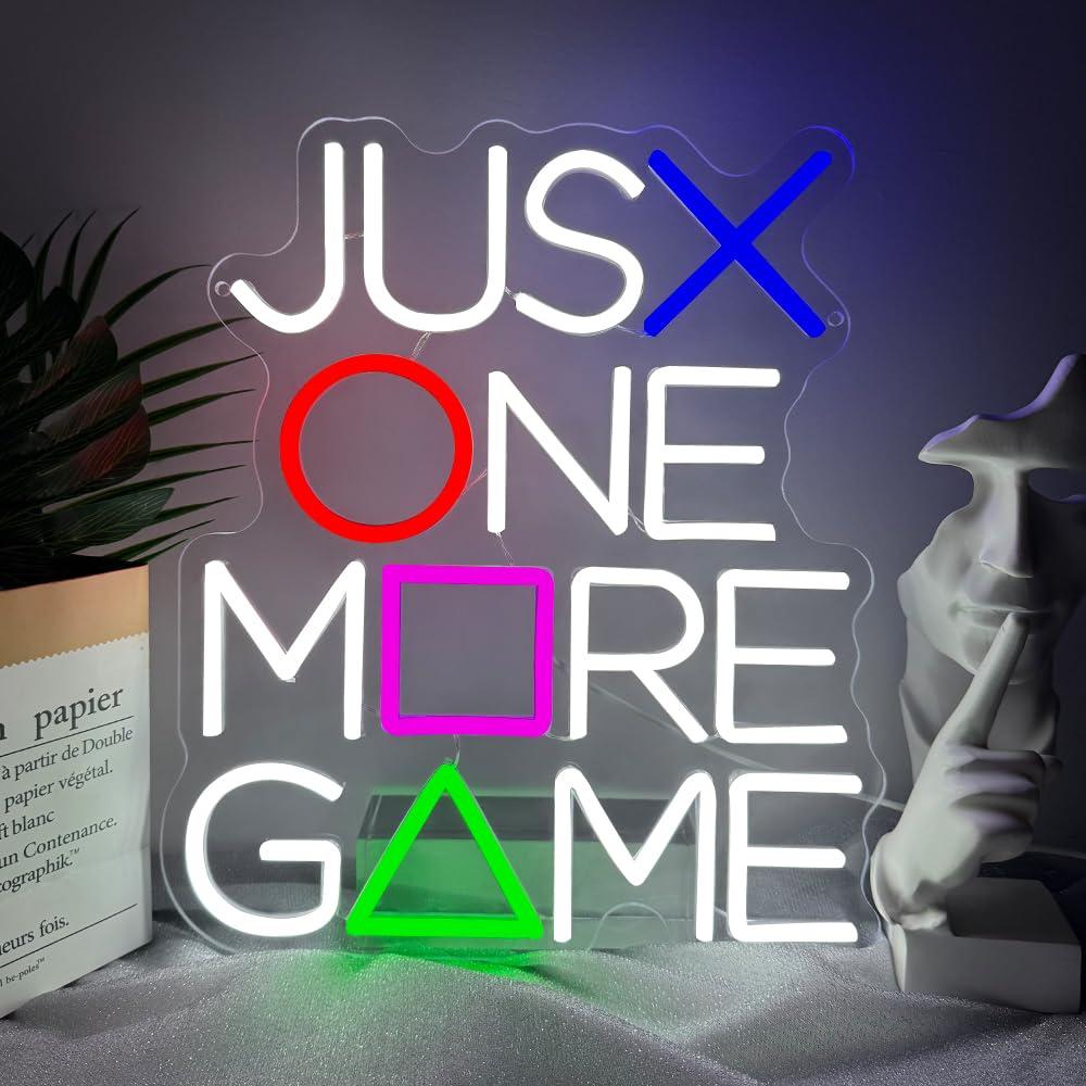 Just One More Game Neon Sign U - огляд і ціна Lighting Decor And More