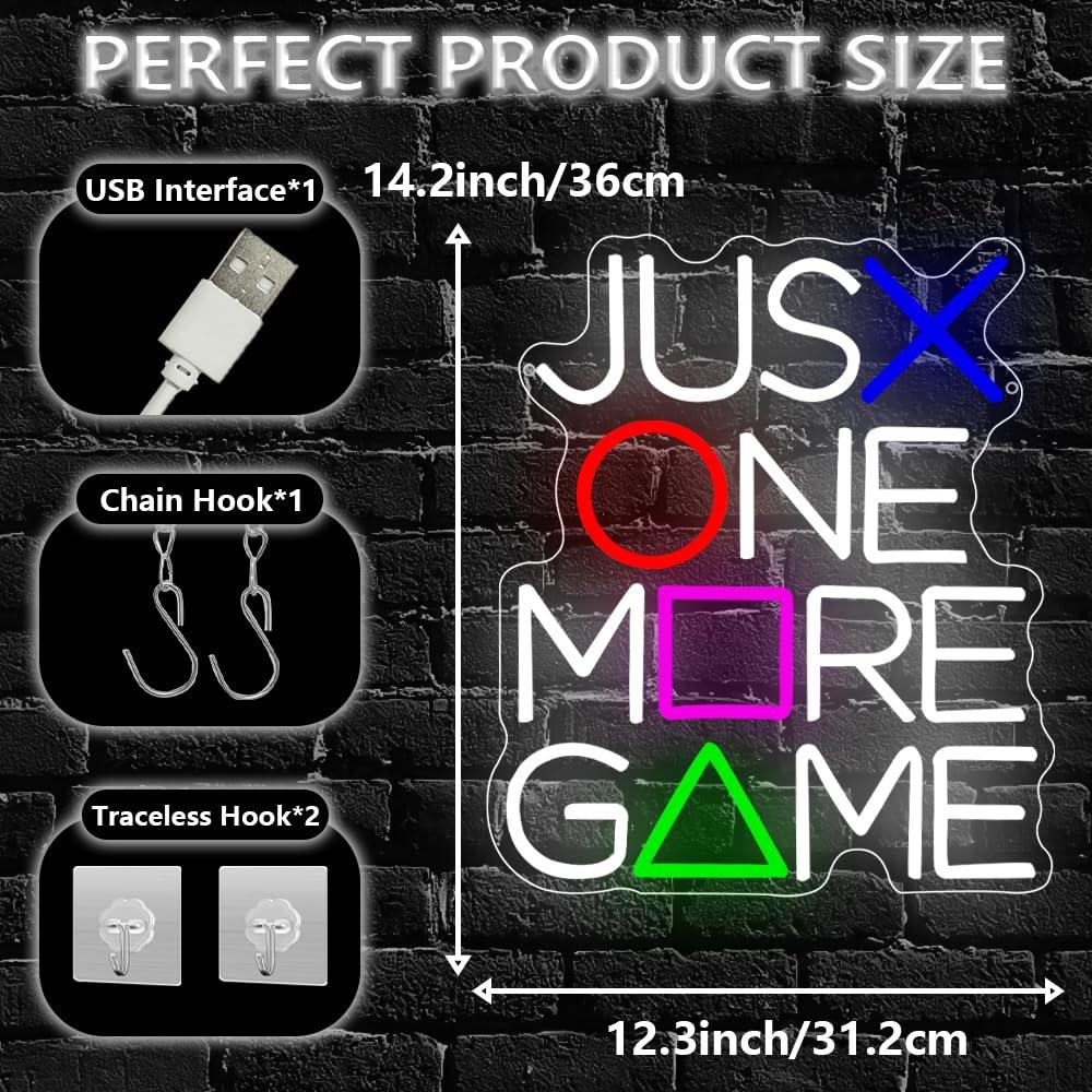 Just One More Game Neon Sign U - огляд і ціна Lighting Decor And More