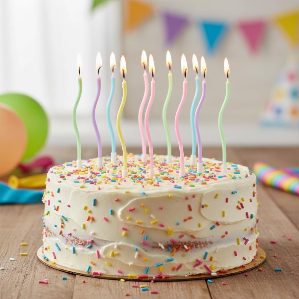 Rainbow Spiral Birthday Cake C - огляд і ціна Candle Holder Set