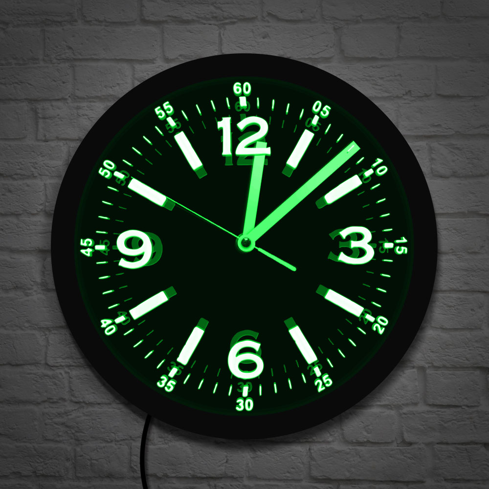 Modern Design LED Neon Light W - огляд і ціна Lighting Home Decor Wall Clocks