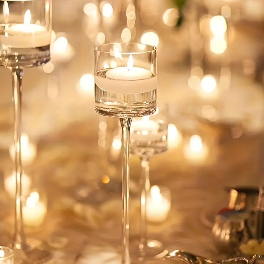 3PCS Transparent Glass Candle  - огляд і ціна Candle Holder Set