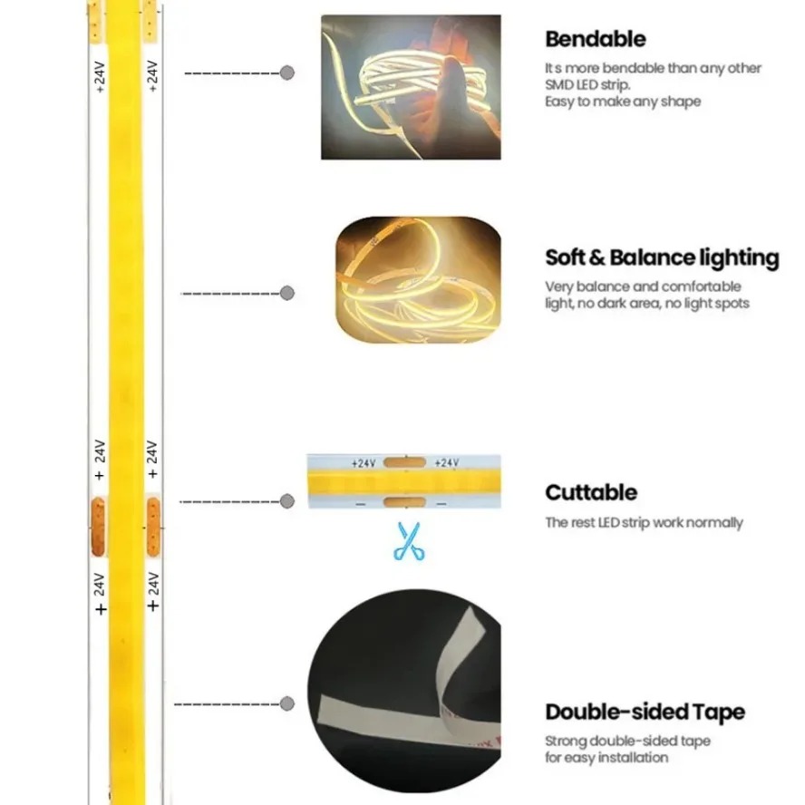 LED COB Strip Light High Densi - огляд і ціна Lighting Decor And More