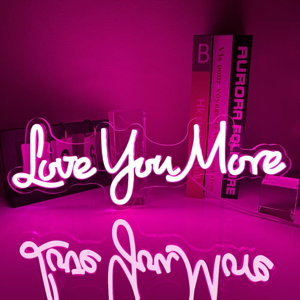 Love You More Neon Sign USB Di - огляд і ціна Lighting Decor And More