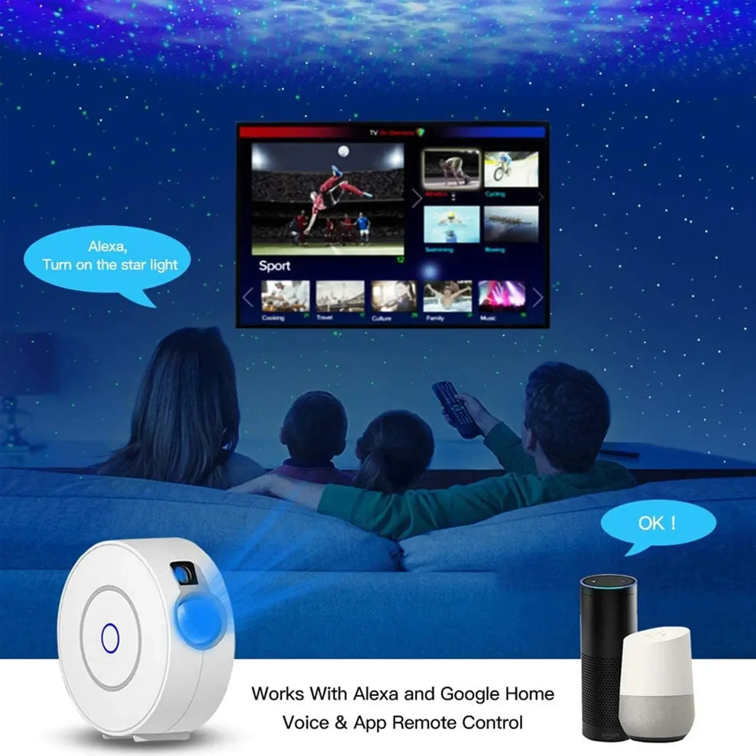 Tuya WiFi Intelligent Aurora G - огляд і ціна Sunset Lamp Projection