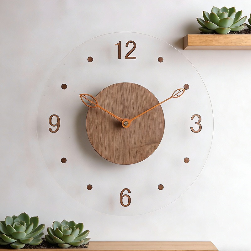 Minimalist Wall Clock Transpar - огляд і ціна Lighting Home Decor Wall Clocks