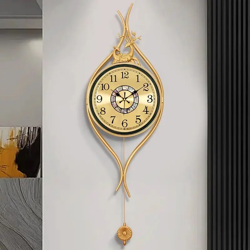 European-style Brass Wall Cloc - огляд і ціна Lighting Home Decor Wall Clocks