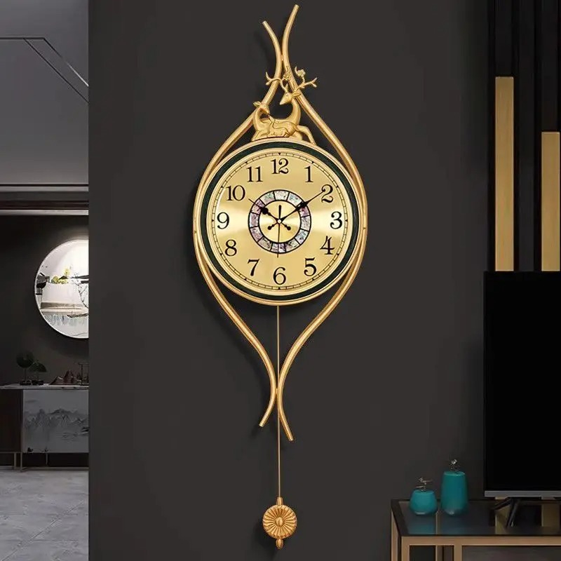 European-style Brass Wall Cloc - огляд і ціна Lighting Home Decor Wall Clocks
