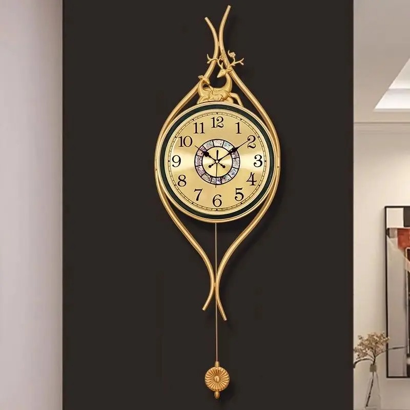 European-style Brass Wall Cloc - огляд і ціна Lighting Home Decor Wall Clocks