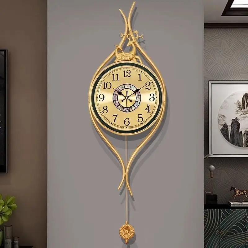 European-style Brass Wall Cloc - огляд і ціна Lighting Home Decor Wall Clocks