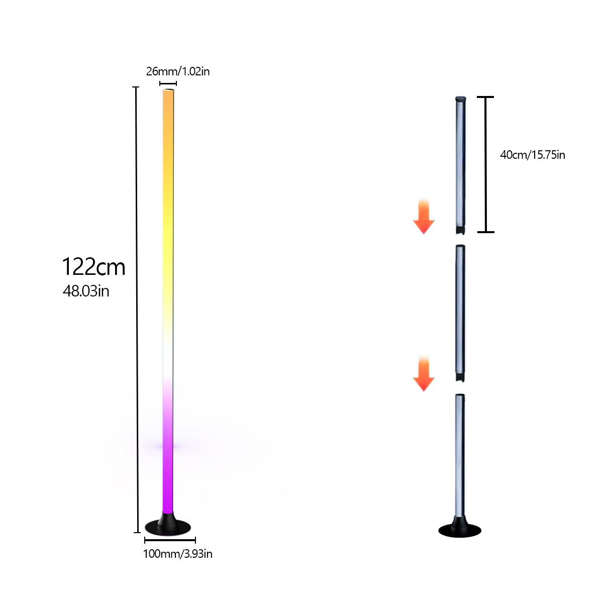 EISSLOLY 1/2PCS Intelligent RG - огляд і ціна Floor Lamp Tripod