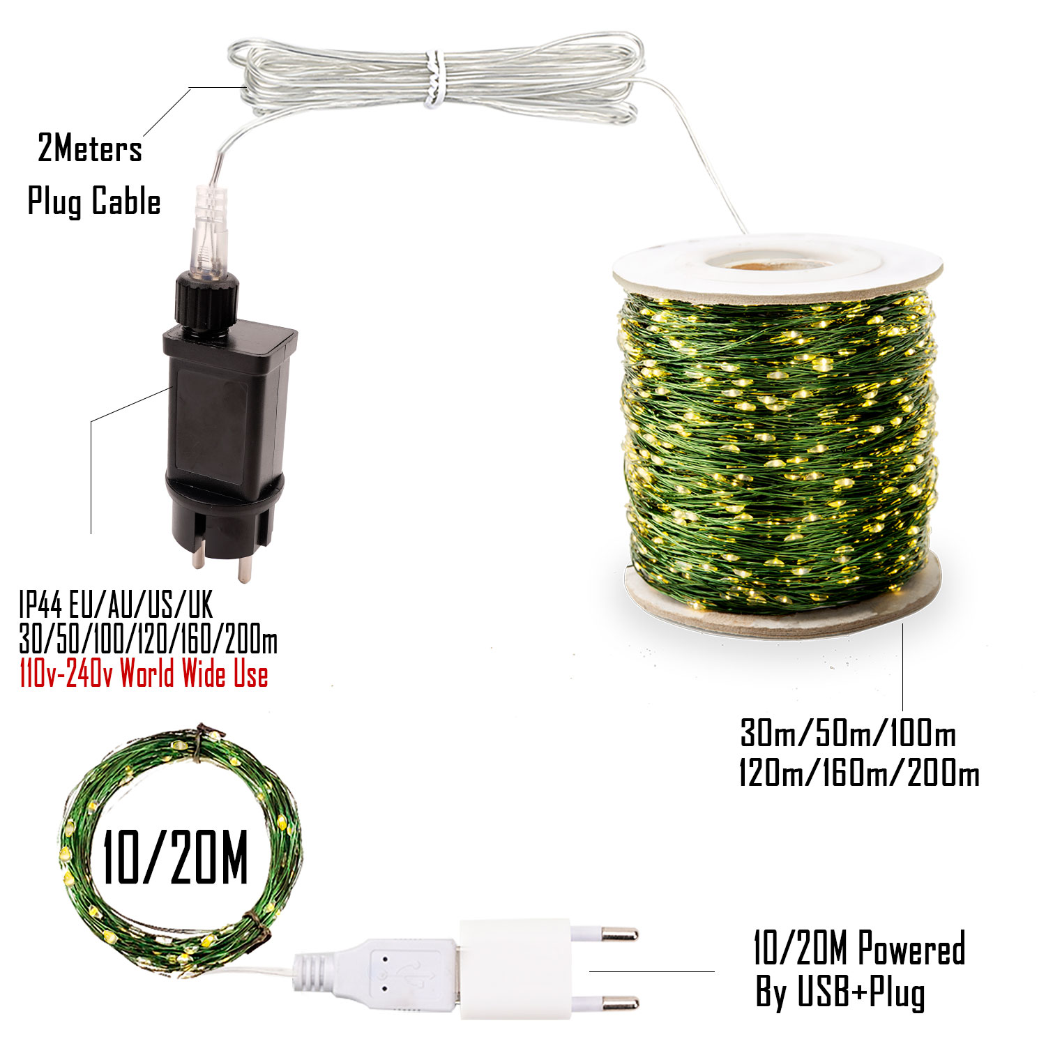 More LED Green Wire Garland St - огляд і ціна Lighting Decor And More