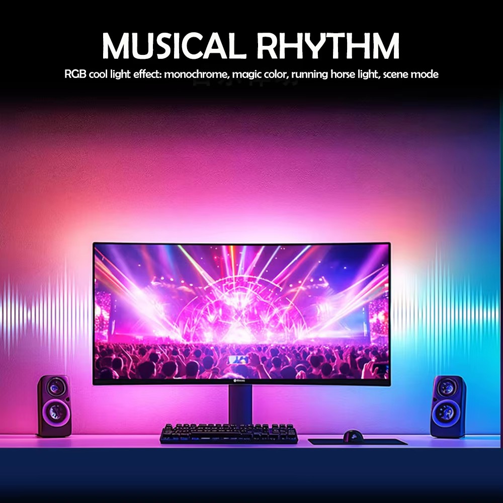 RGB Gaming Lights Strip Monito - огляд і ціна Ambient Lighting Decor For Room