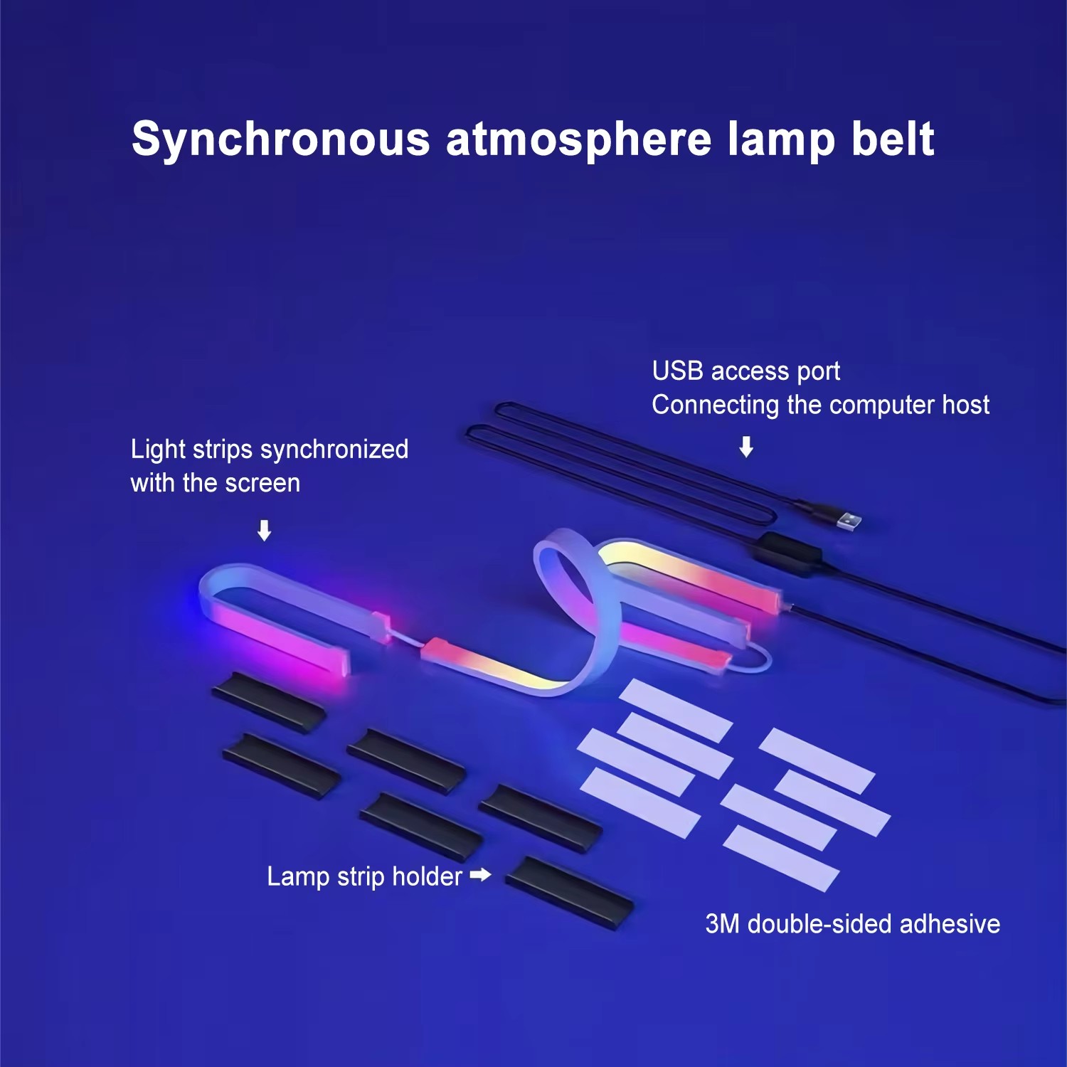 RGB Gaming Lights Strip Monito - огляд і ціна Ambient Lighting Decor For Room