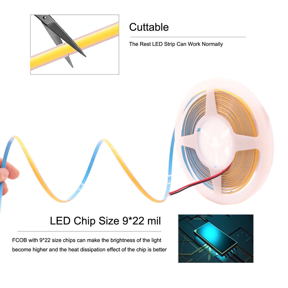 5mm  COB LED Strip 384LEDs/m S - огляд і ціна Lighting Decor And More