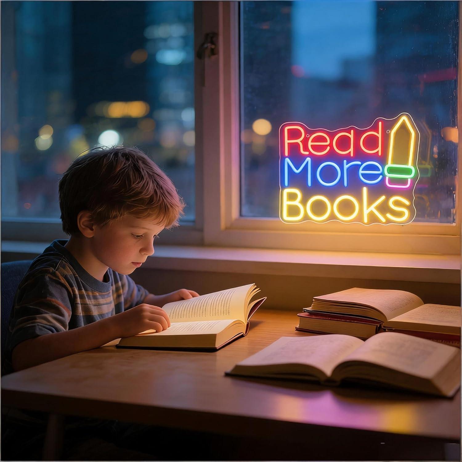 Read More Books Neon Sign USB  - огляд і ціна Lighting Decor And More