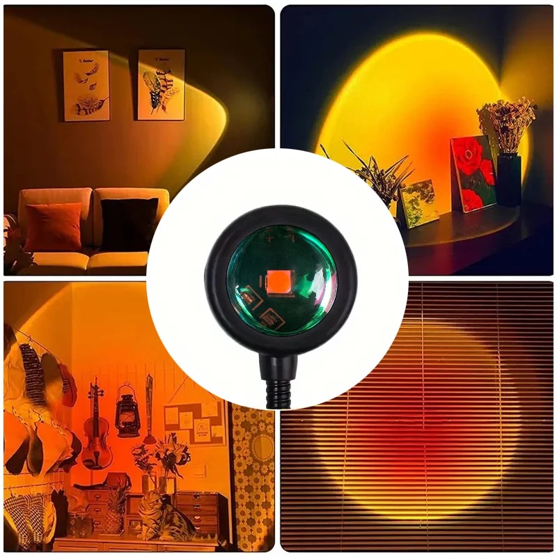 1pc Sunset Projection Lamp USB - огляд і ціна Sunset Lamp Projection