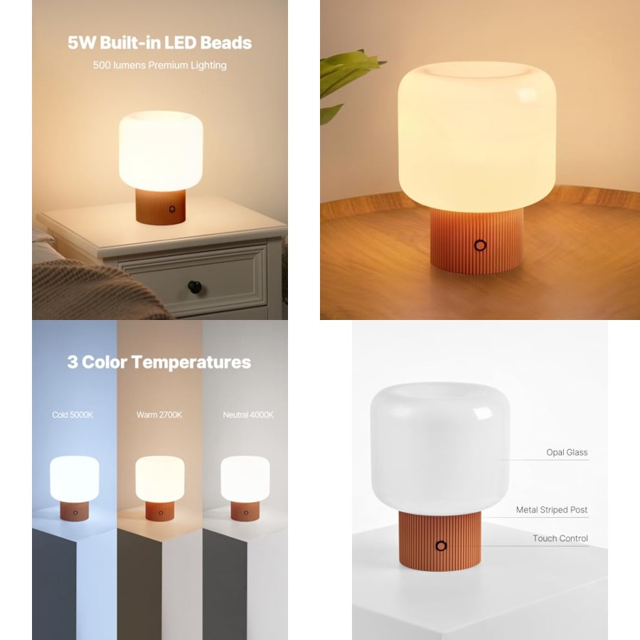 Halo Mushroom Lamp, 5W Cute Co - огляд і ціна Mushroom Table Lamp