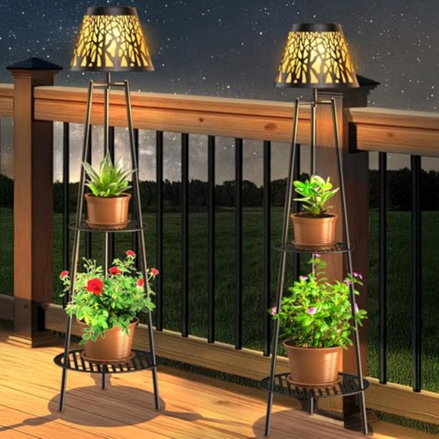 2 Pack Outdoor Solar Floor Lam - огляд і ціна Lighting Decor Outdoor