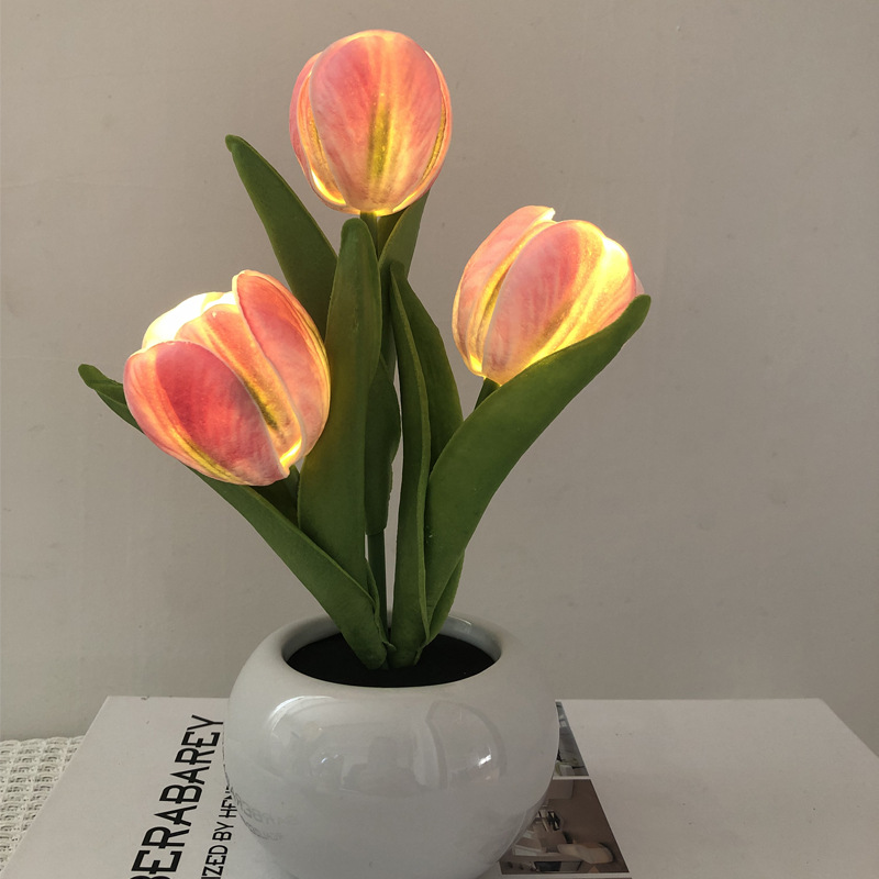 Tulip LED Lamp Night Simulatio - огляд і ціна Ambient Lighting Decor For Room