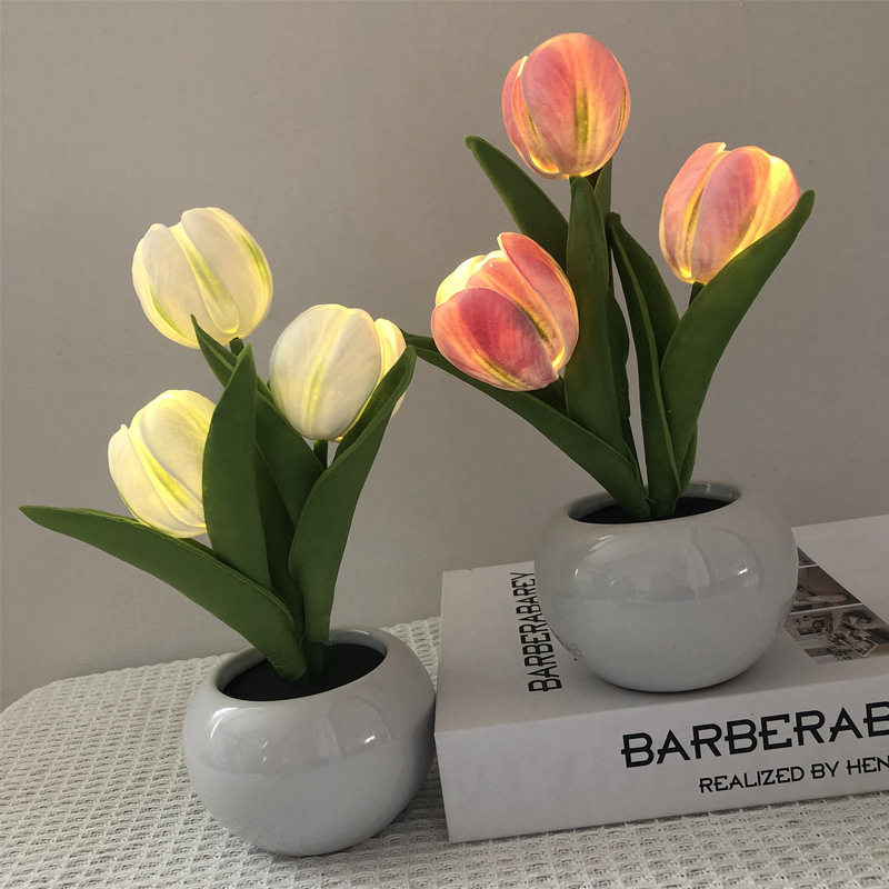 Tulip LED Lamp Night Simulatio - огляд і ціна Ambient Lighting Decor For Room