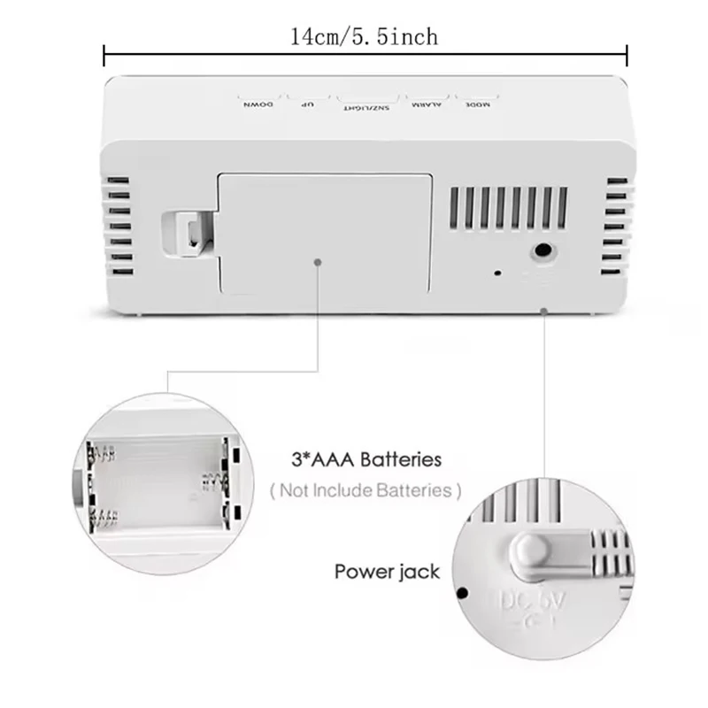 1Pc White Digital Clock LED Mi - огляд і ціна Lighting Home Decor Wall Clocks