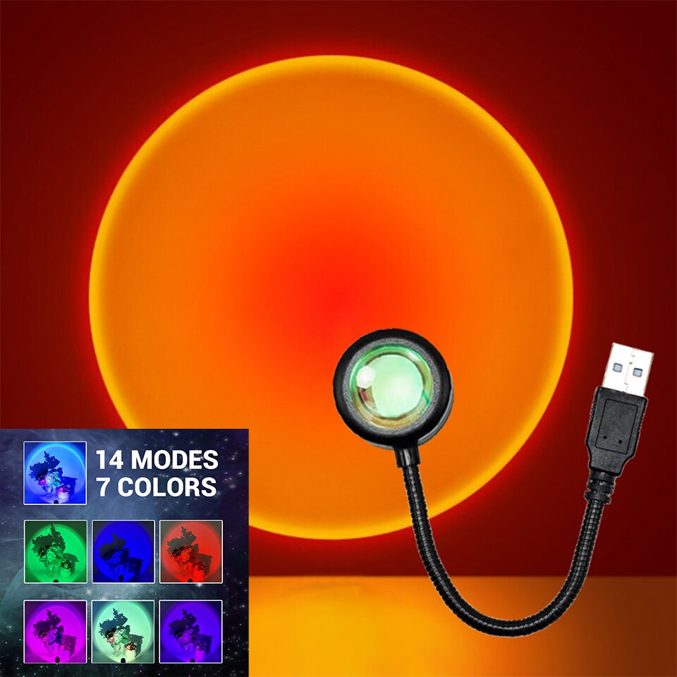 ZK40 LED Sunset Lamp Nightligh - огляд і ціна Sunset Lamp Projection