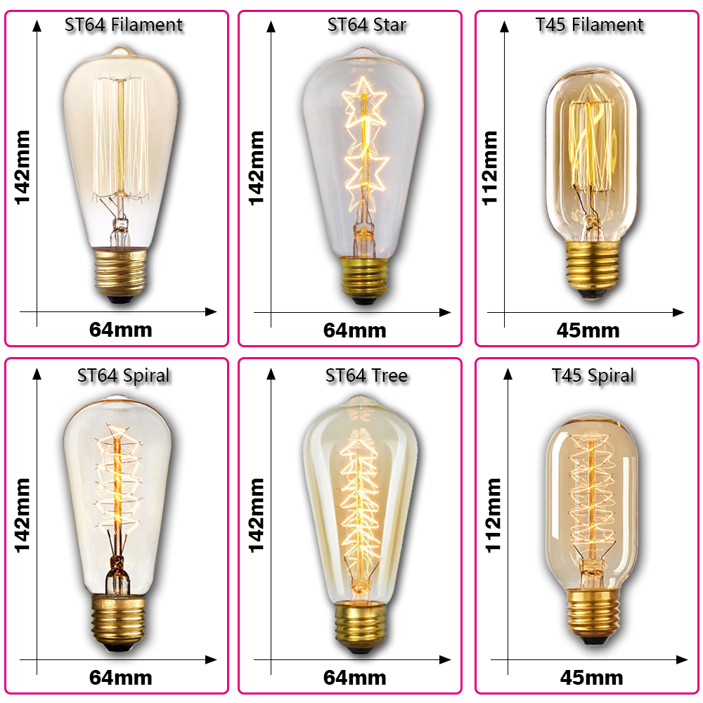 Retro Edison Light Bulb E27 40 - огляд і ціна Lighting Decoration Ideas