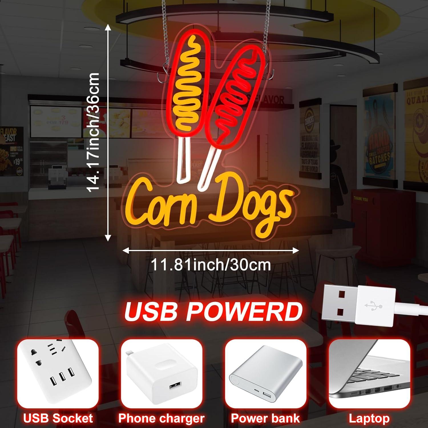 Corn Dog Neon Sign Snack USB D - огляд і ціна Lighting Decoration For Wedding