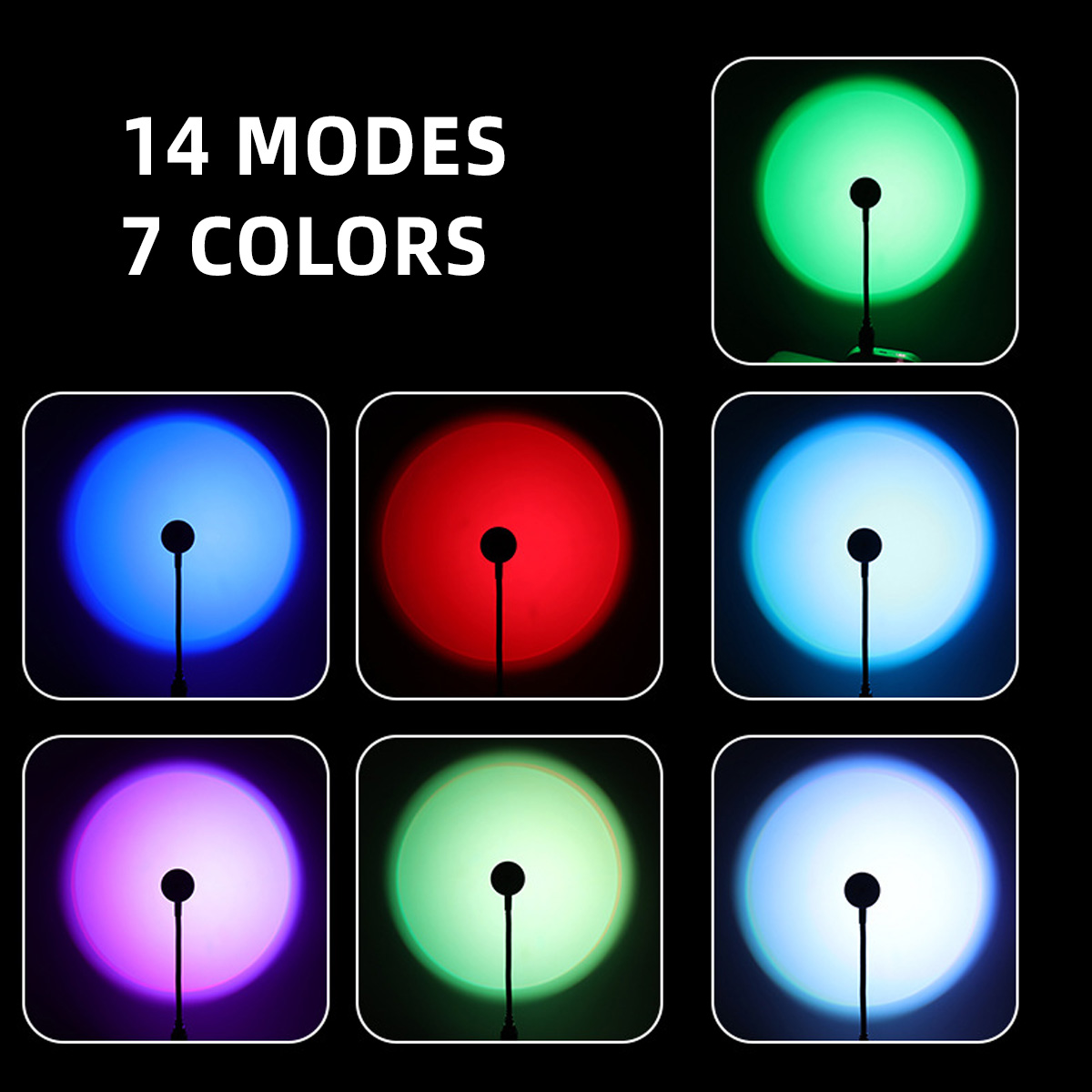 LED Rainbow Sunset Projection  - огляд і ціна Sunset Lamp Projection